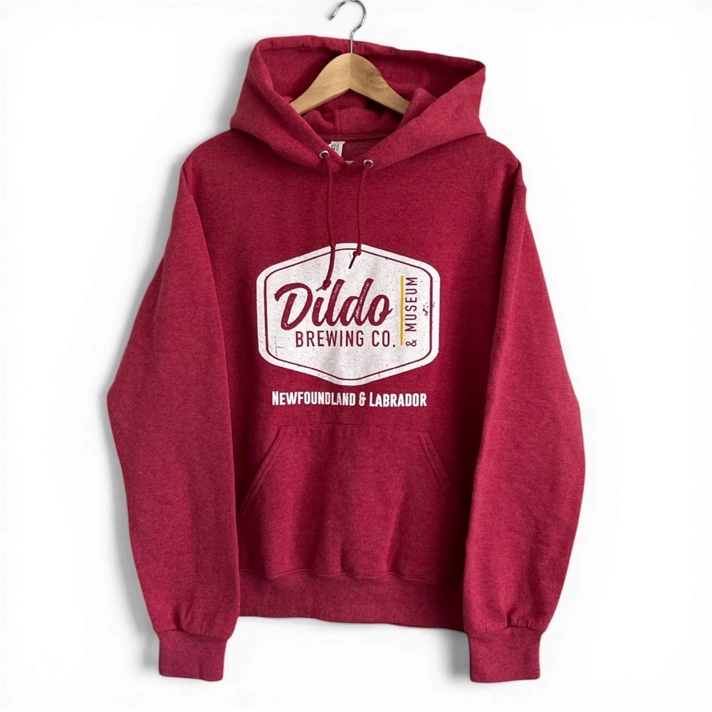 👉 Diddo Brewing Co Graphic Hoodie Small Raspberry Pink Newfoundland Labrador